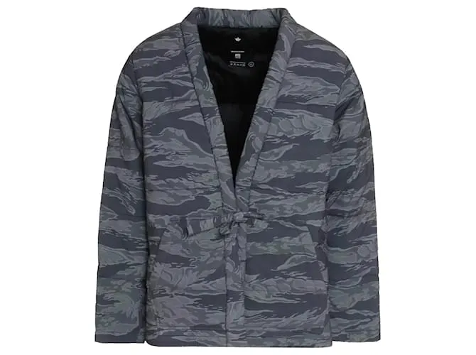 Autre Marque Kimono acolchado de camuflaje desgastado Impresión de pitón 