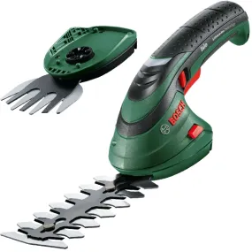 Bosch - Isio - Cortadora de seto con 1 batería, Li-Ion, 3,6 V, 1.5 ah, 12 cm, Accesorios