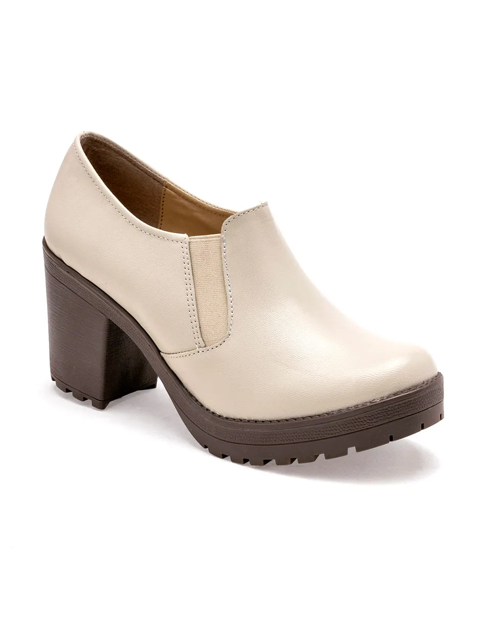 Botín con tacón Exterior Sintético Color Late Para Mujer De RBCOLLECTION