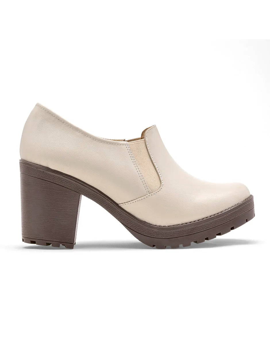 Botín con tacón Exterior Sintético Color Late Para Mujer De RBCOLLECTION