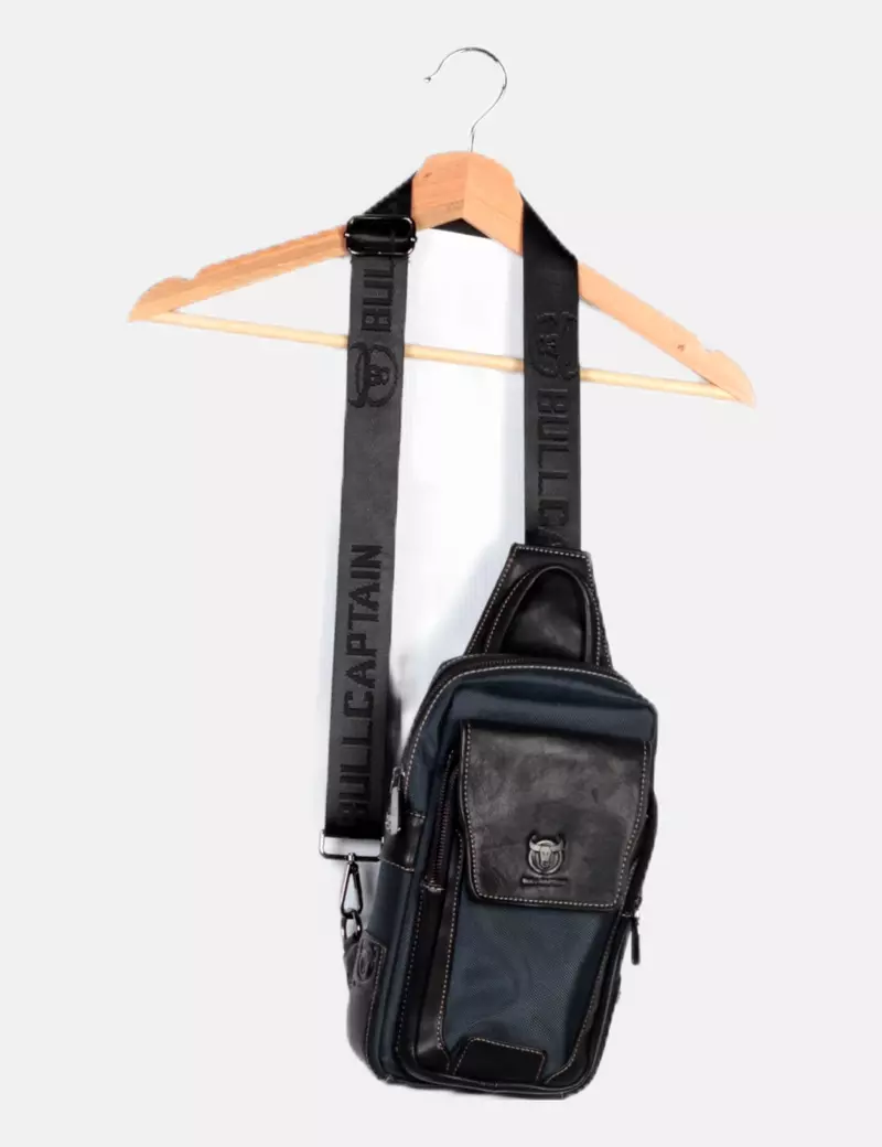 Bullcaptain Bolso negro polipiel casual