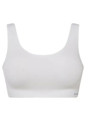 Bustier acanalado con encaje y sin costuras de Feel Comfort Blanco