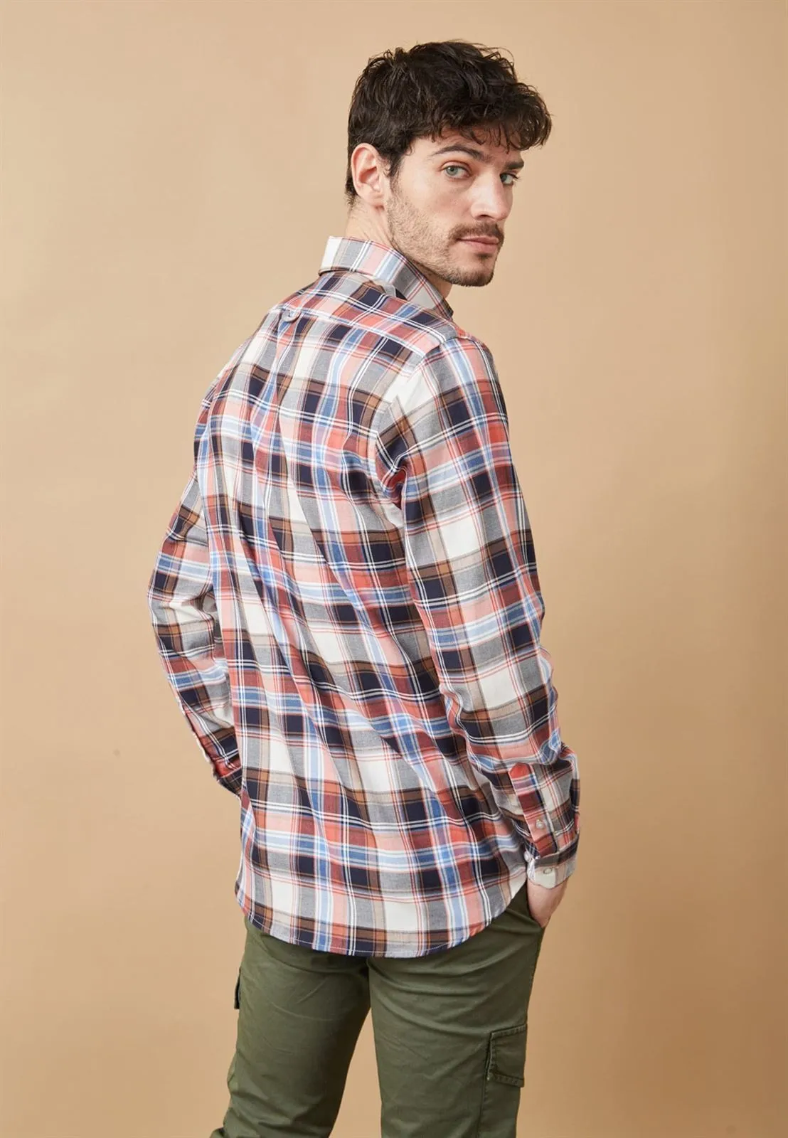 Camisa Altonadock 105303 azul/rojo