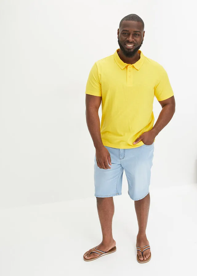 Camiseta de tipo polo Amarillo narciso