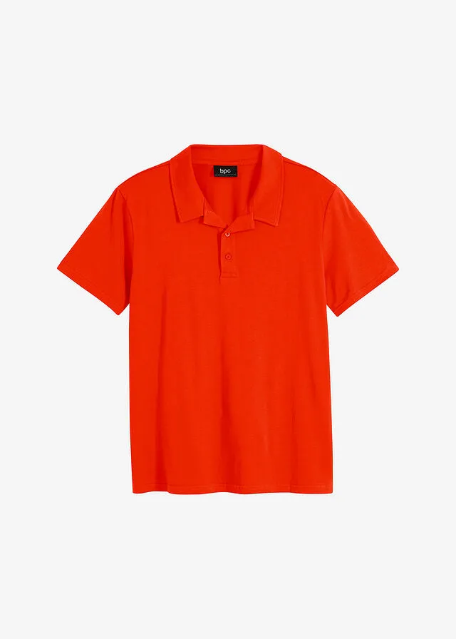 Camiseta de tipo polo naranja sangre