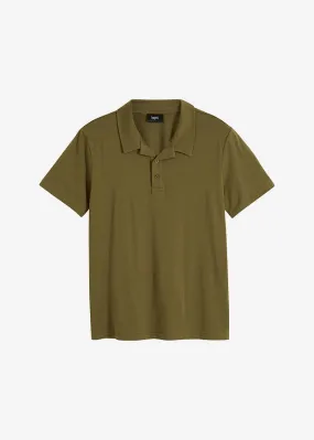 Camiseta de tipo polo Verde oliva