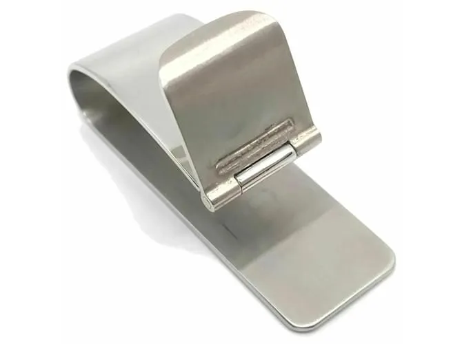 Cartier Clip para billetes plateado Chevron Bill Fold 