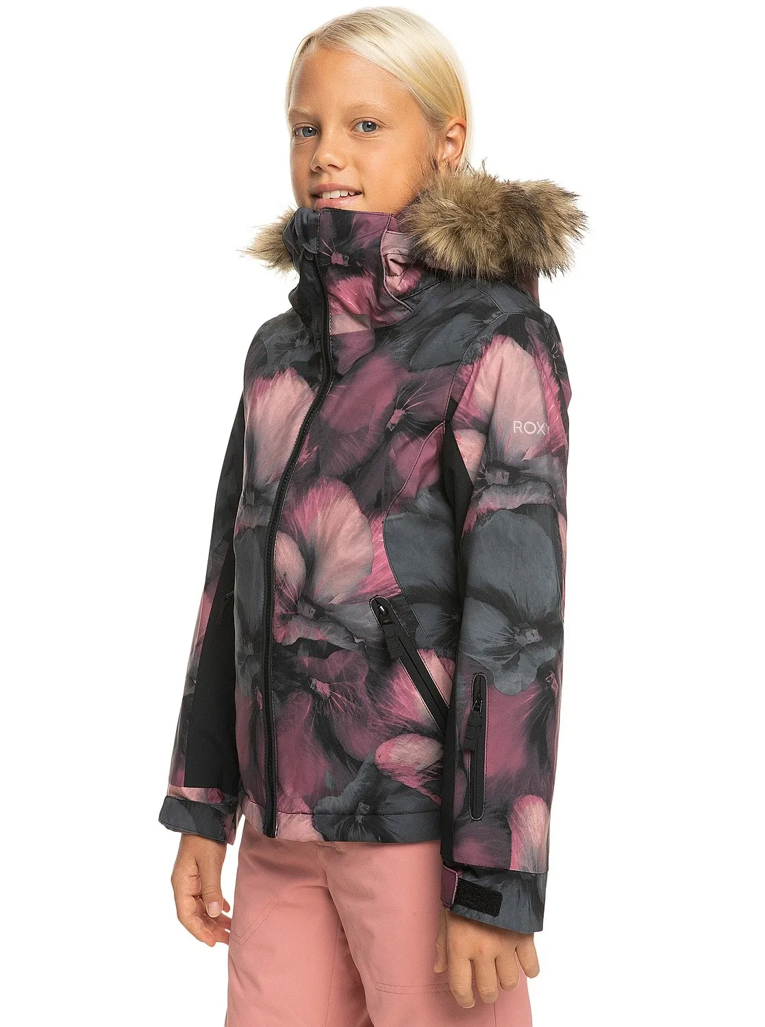 chaqueta Roxy Jet Ski - KVJ3/True Black Pansy Pansy Rg - girl´s