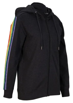 Chaqueta tipo sudadera del orgullo Negro jaspeado