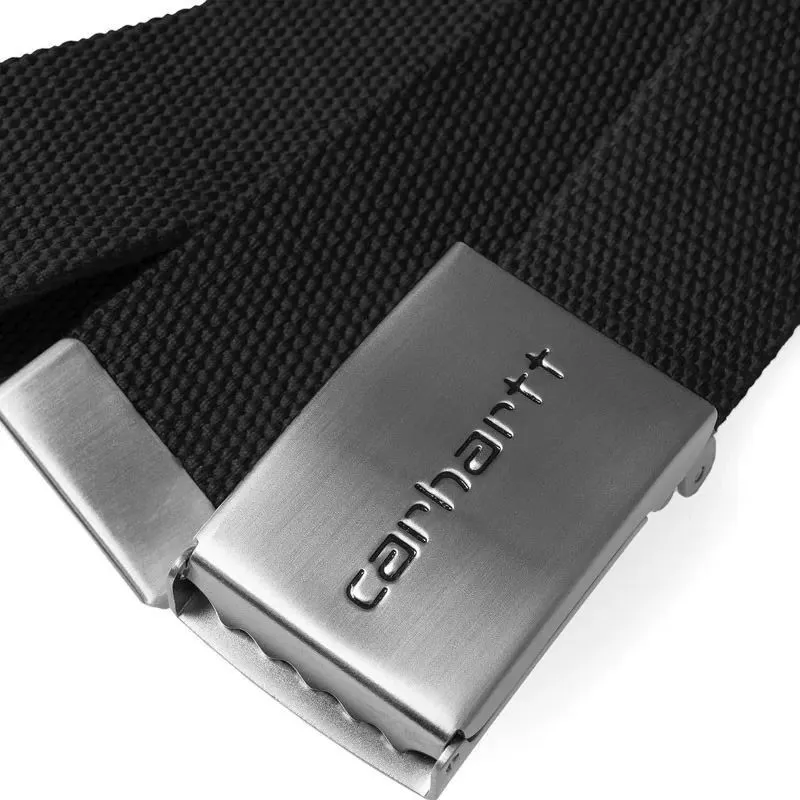 Cinturón Carhartt WIP: Clip Belt Chrome (Black)