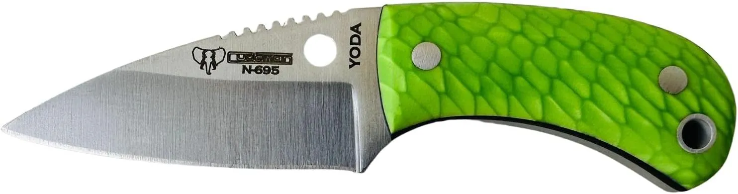 Cudeman Nuevo Cuchillo de Cuello Yoda 200-JV-K KYDEX Hoja de Acero Böhler N-695 y empuñadura de Juma verde serpiente de 5 8 cm p