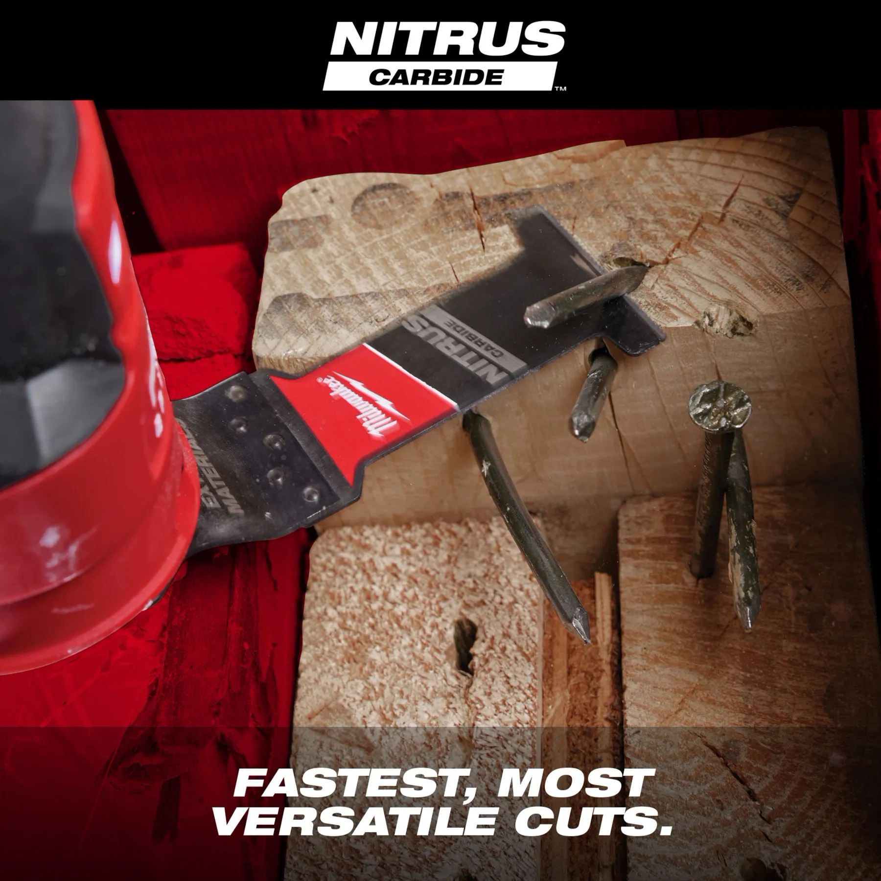 Hoja para multiherramienta OPEN-LOK™ de ajuste universal para materiales extremos NITRUS CARBIDE™, paquete de 5 unidades