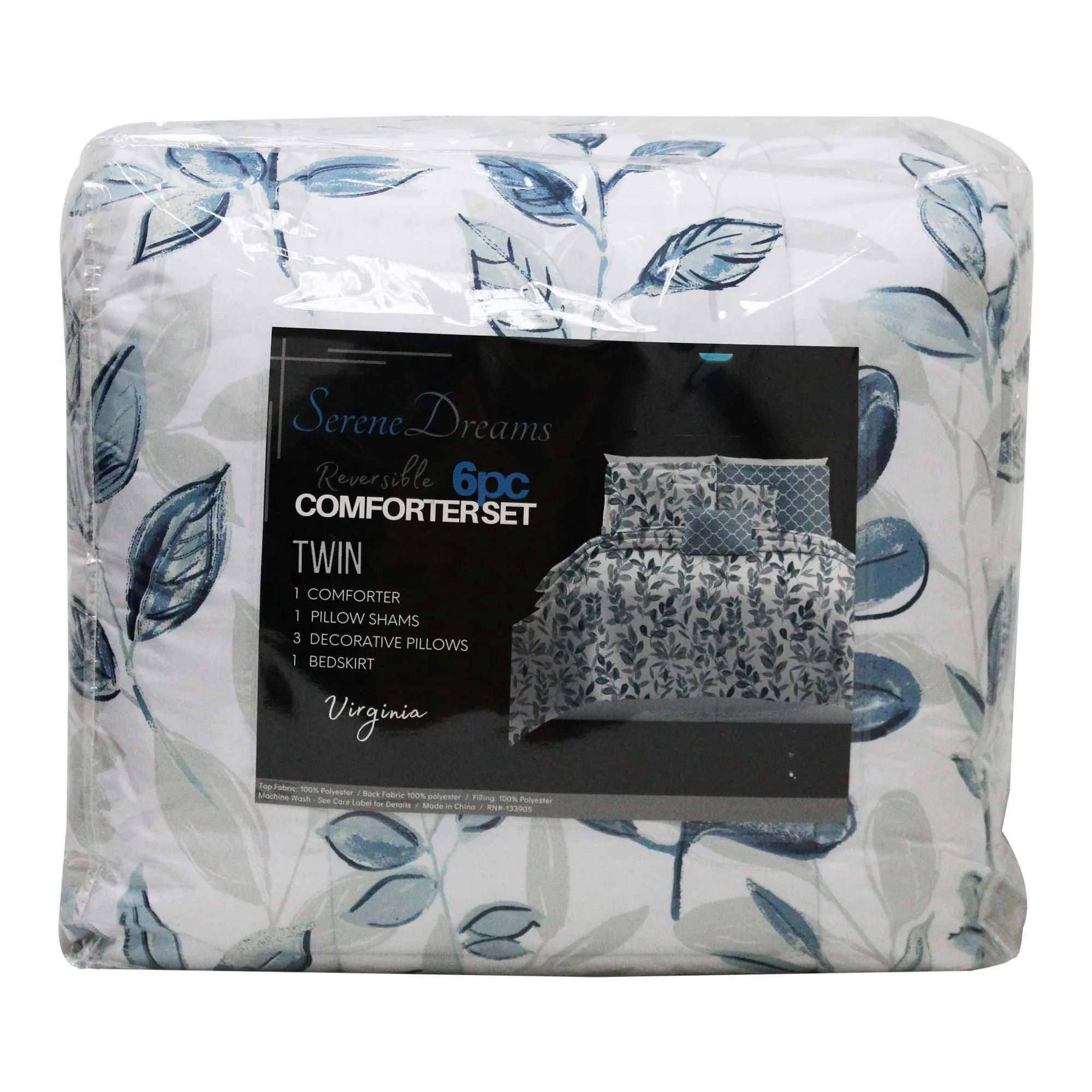 Juego De Comforter Virginia  Twin 6 Piezas