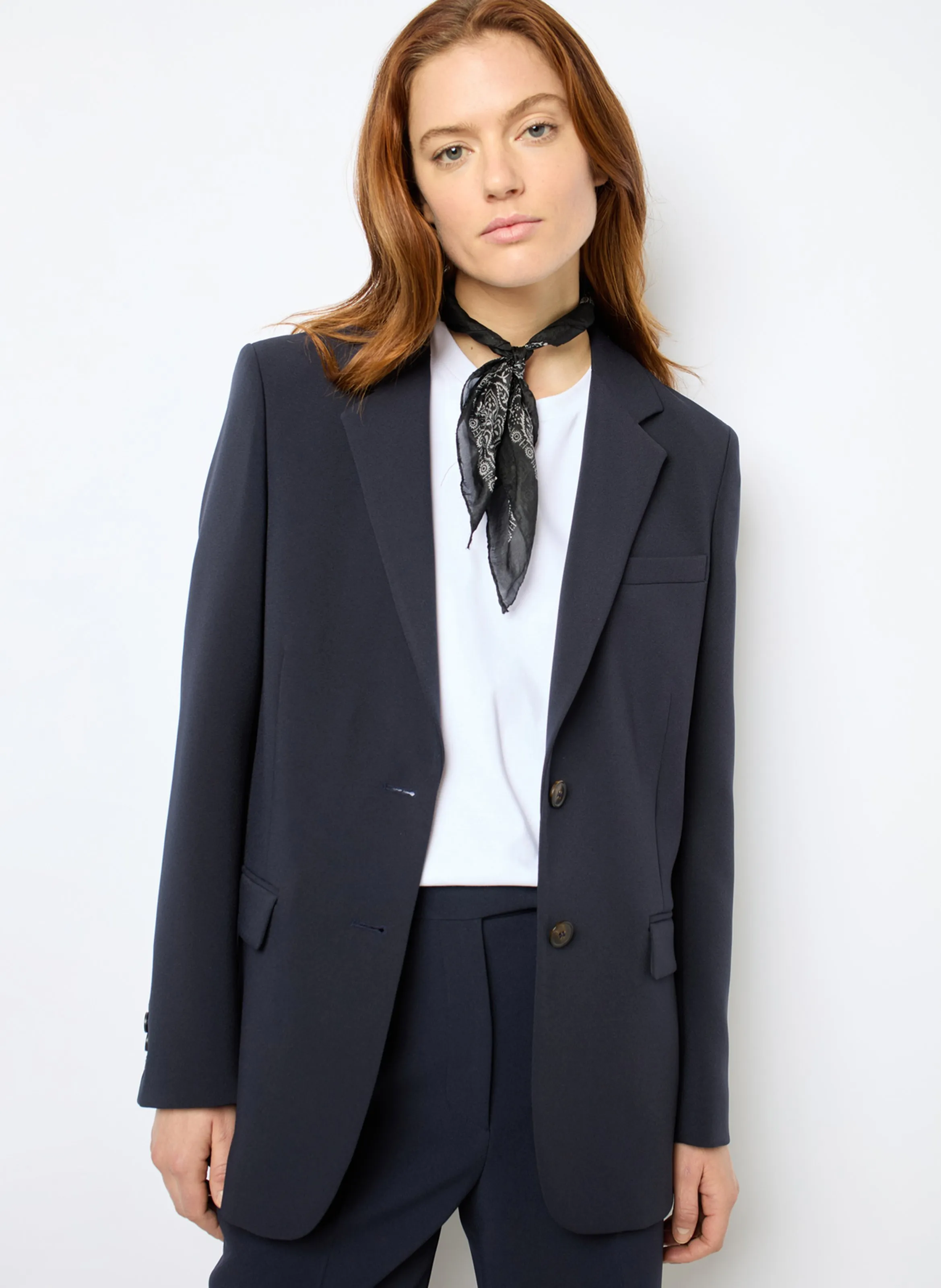 MALAK - Chaqueta recta de sastre en azul