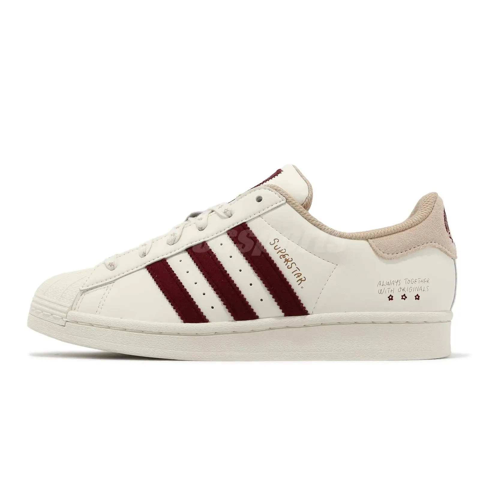 N372O Adidas Originals x YU NAGABA Superstar Blanco Borgoa BEIGE VINO
