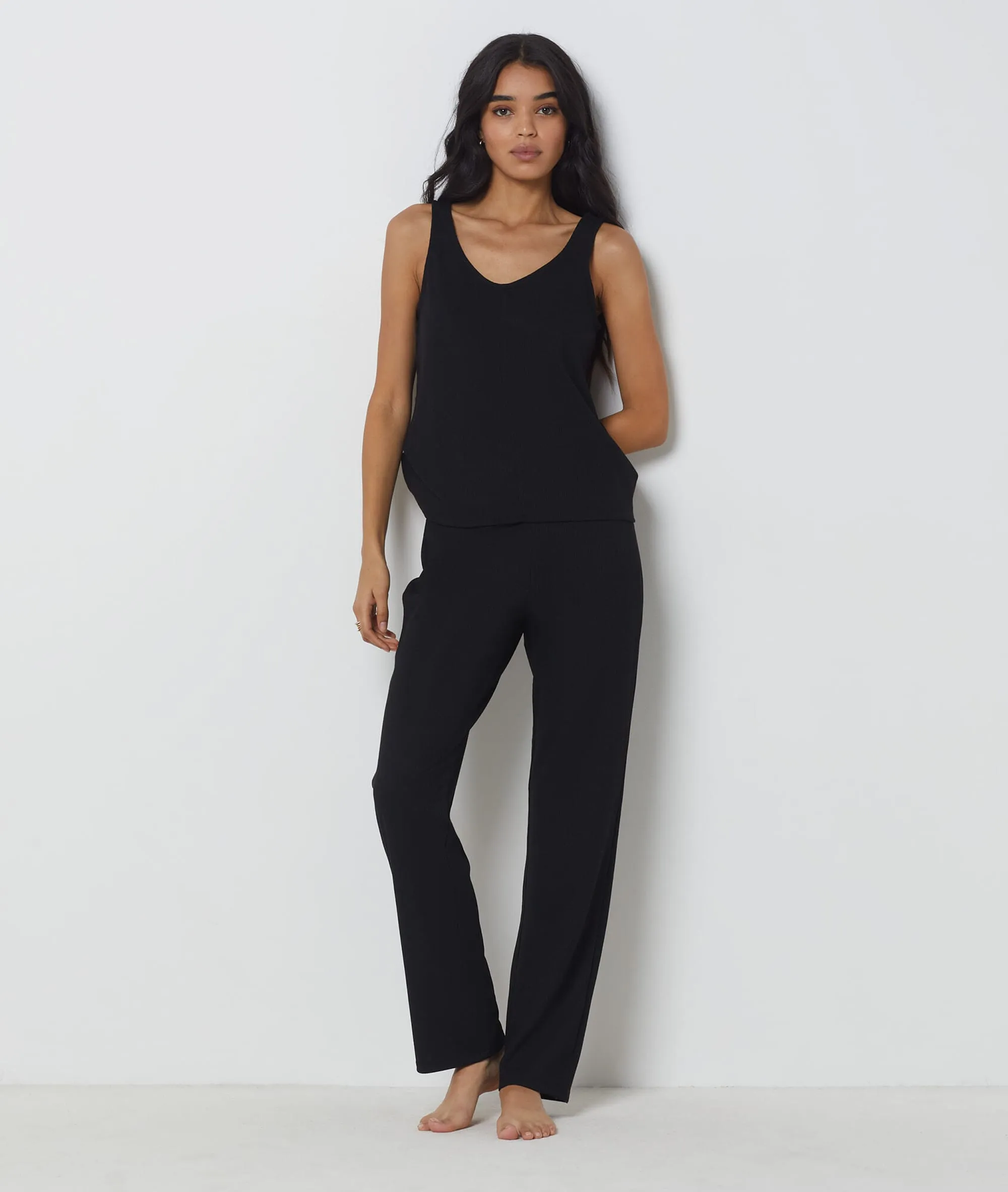 Pantalón pijama suave relieve ELIANA NOIR - ETAM