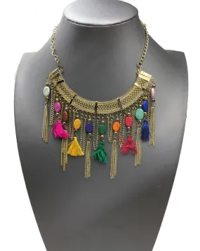 PRECIOSOS COLLARES CORTOS PARA MUJER EN DORADO Y MULTICOLOR