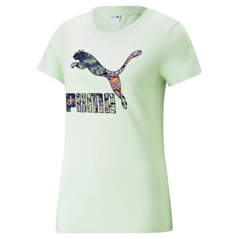 Puma CLASSICS Logo Infill Tee "Light Mint"