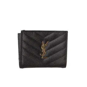 Saint Laurent Cartera Acolchada Negra