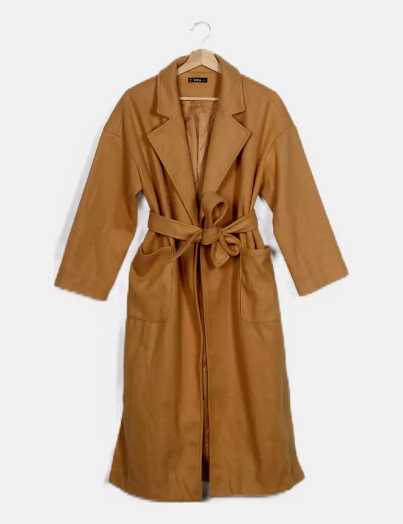 SHEIN Trench marrón detalle cinturón