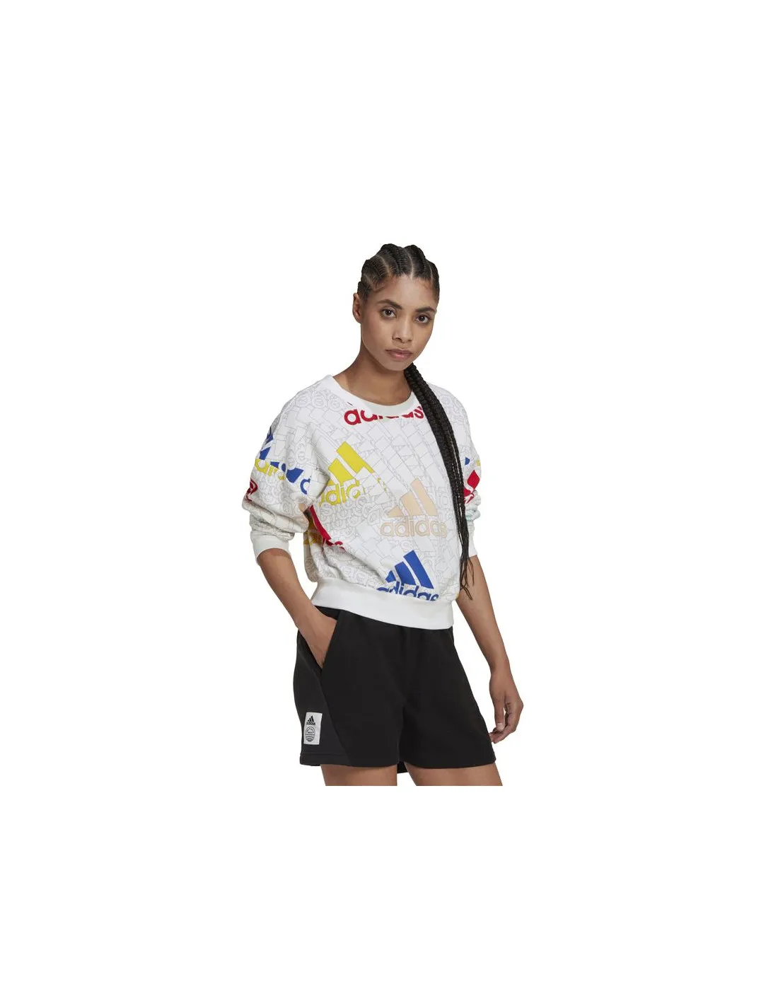 Sudadera adidas Essentials Multi-Coloured Mujer White
