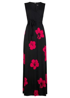 Vestido de punto premamá/de lactancia con viscosa sostenible Negro-Magenta